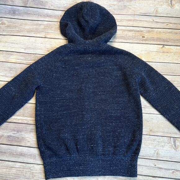 Gap Kids Navy Textured Hoodie Sweater - Picture 6 of 7